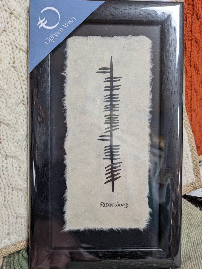 Ogham Plaque - Ridgewood