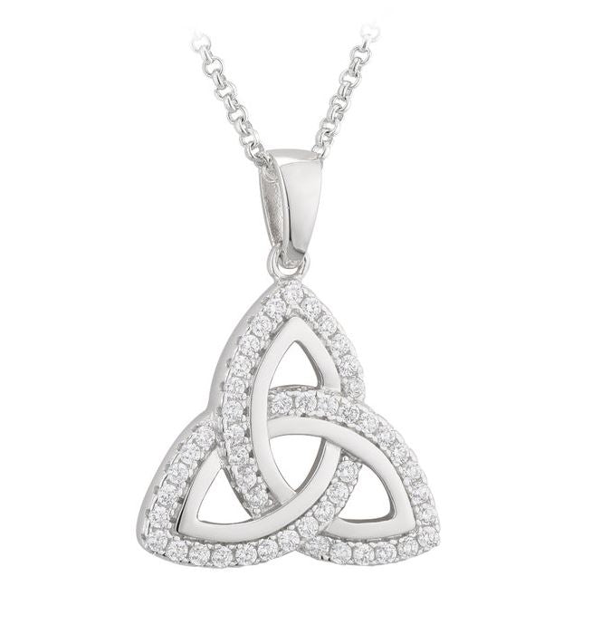 CUBIC ZIRCONIA TRINITY KNOT PENDANT